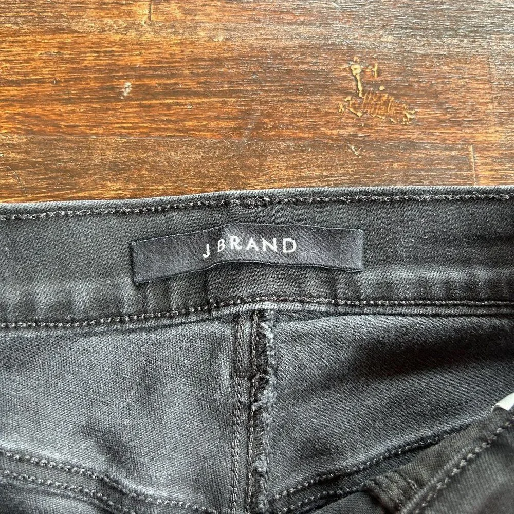 J. Brand‎ Women's Size 26 Alana Black Ladder Lace Jeans Stitched Skinny Leg